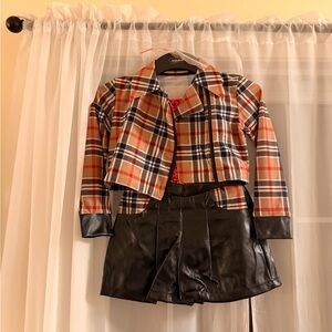 Revolution Red Sequin and Plaid Ensemble